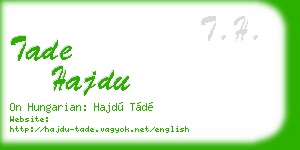 tade hajdu business card
