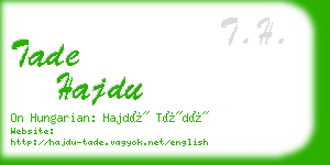 tade hajdu business card